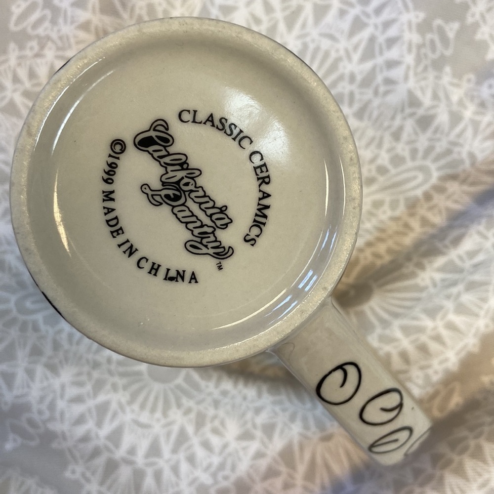 Classic Ceramics California Pantry "Cup & Saucer Coffee Bean" Coffee Tea… - Picture 5 of 8